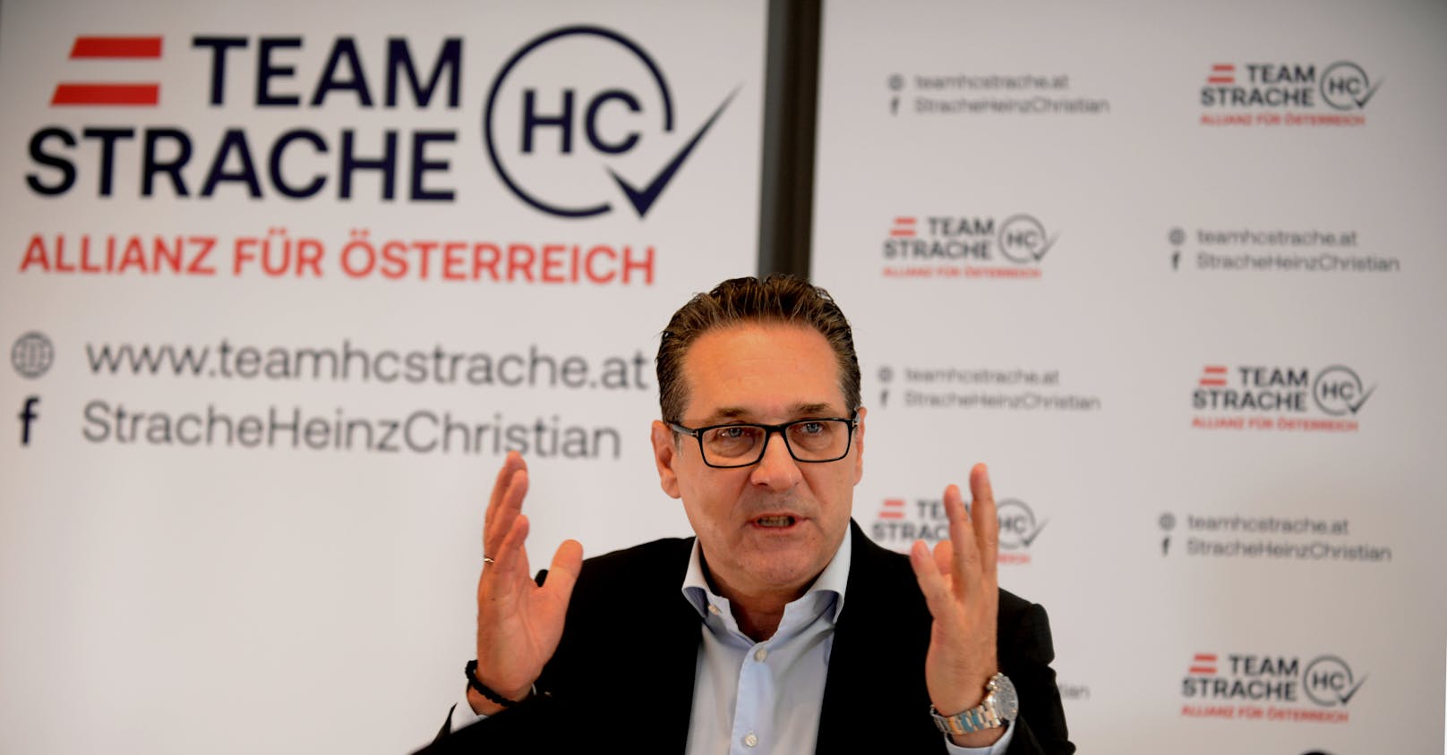 Heinz-Christian Strache will mit seinem Team bei der Wien-Wahl ein zweistelliges Ergebnis erreichen.