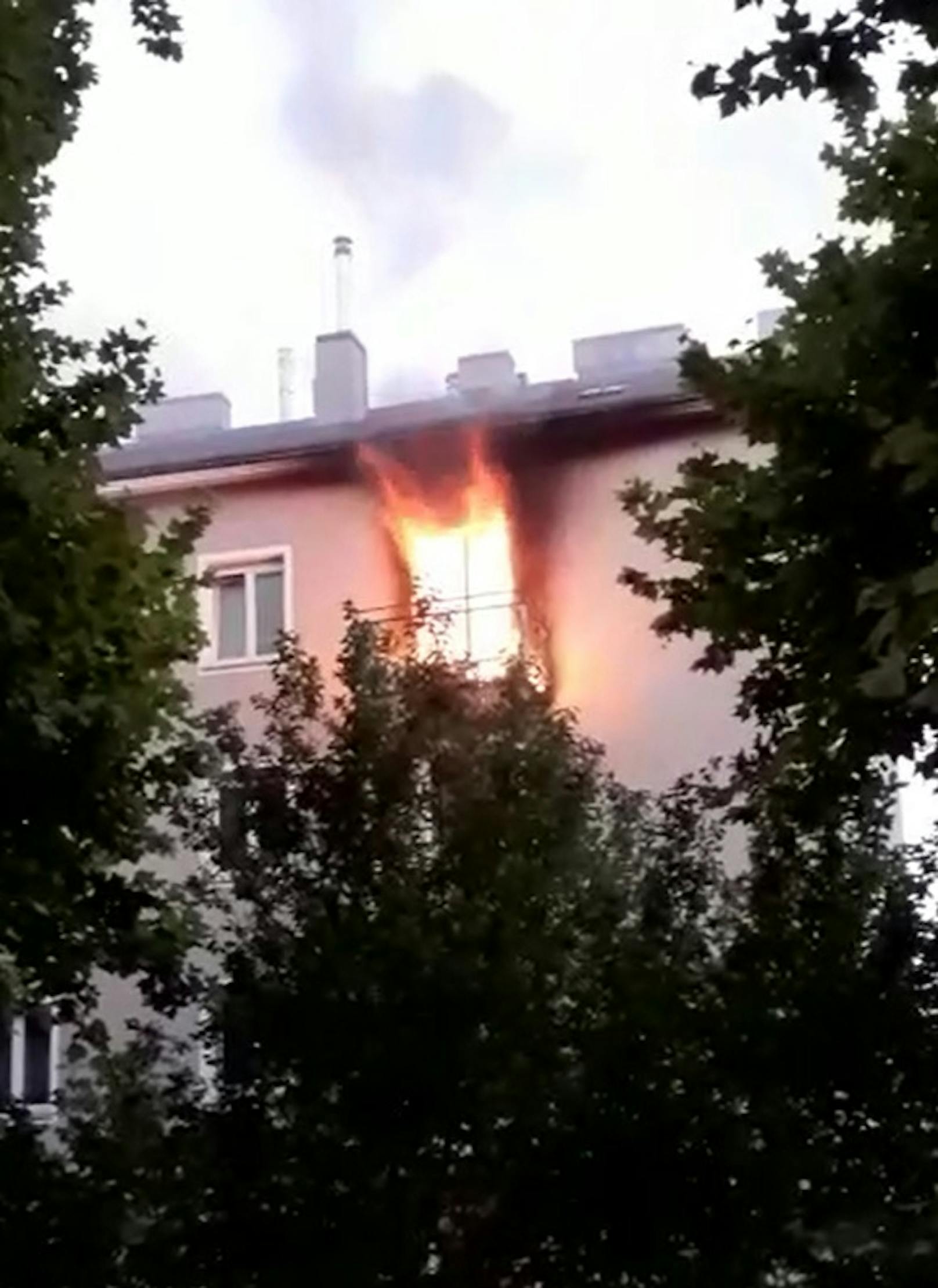 Es kam zu einem Brand in Wien.