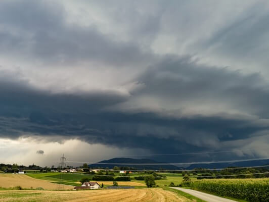 Gewitter in Österreich.