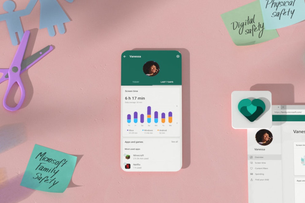 Jetzt verfügbar: Die neue Microsoft Family Safety-App.