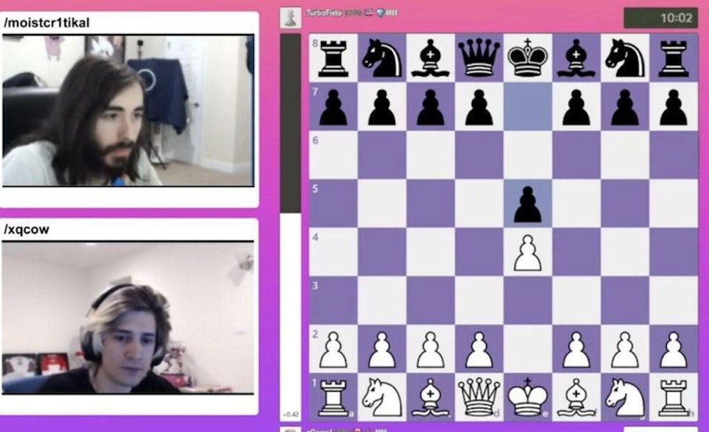 In nur sechs Zügen konnte der Streamer Charlie «MoistCr1tikal» White seinen Twitch-Kollegen Félix «xQc» Lengyel übertrumpfen.