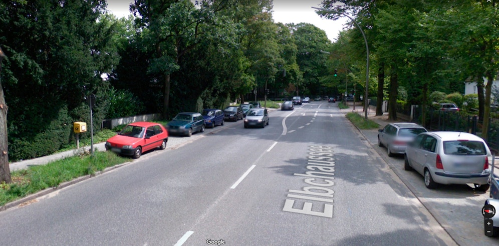 An dieser Straßenecke in Hamburg parkte der Wagen mitsamt Leiche auf der Rückbank
