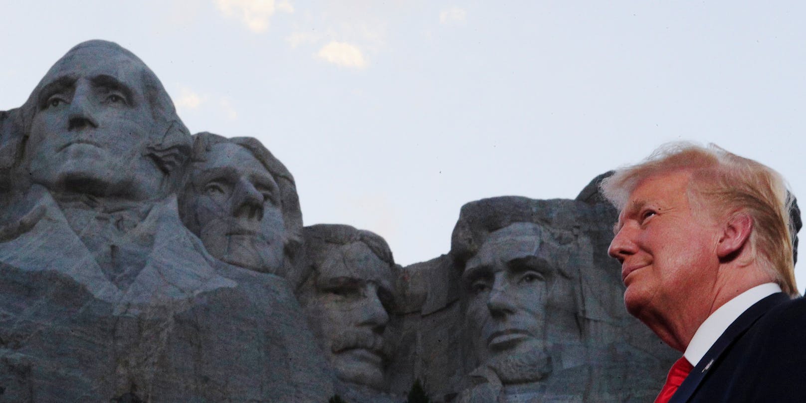 Donald Trump am Mount Rushmore.