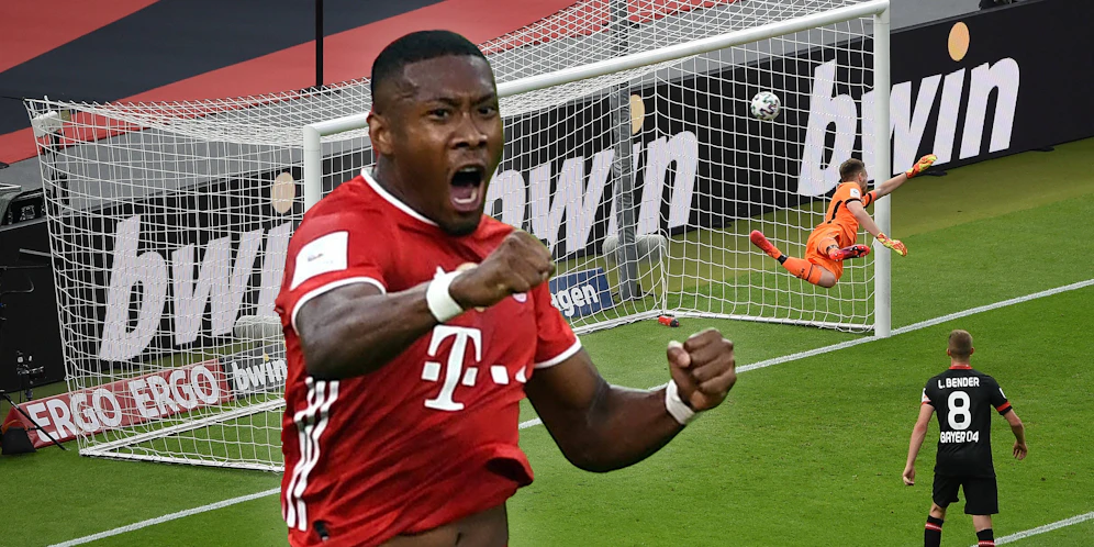 David Alaba jubelt über sein Traumtor.