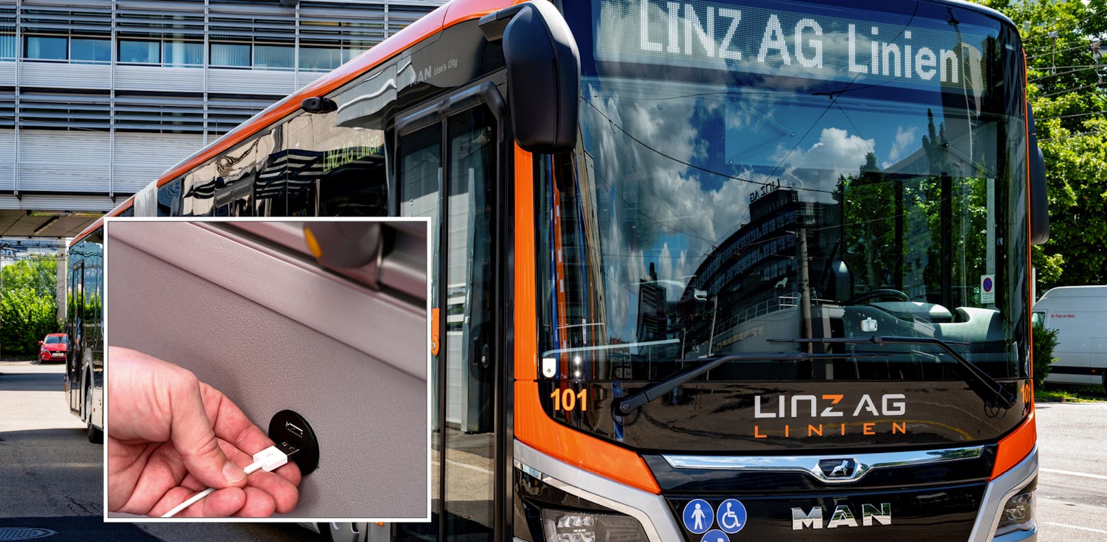 Die Linz AG präsentierte am Montag die ersten neuen Busse vor.