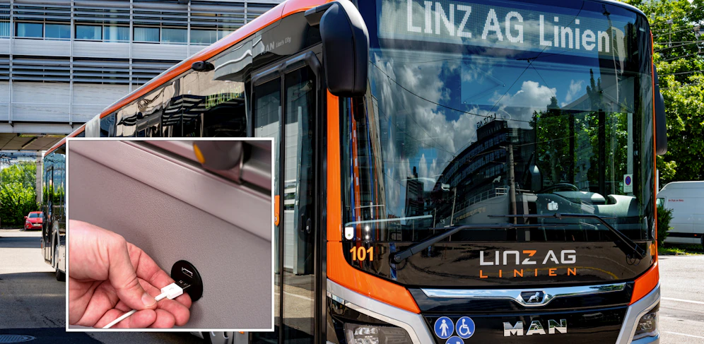 Die Linz AG präsentierte am Montag die ersten neuen Busse vor.