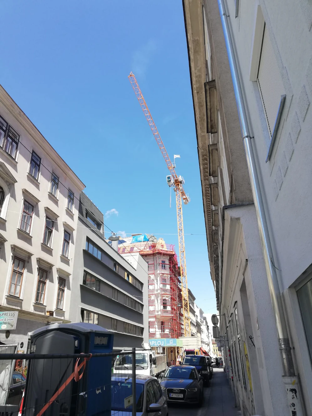 Der Kran in der Bandgasse in Wien-Neubau