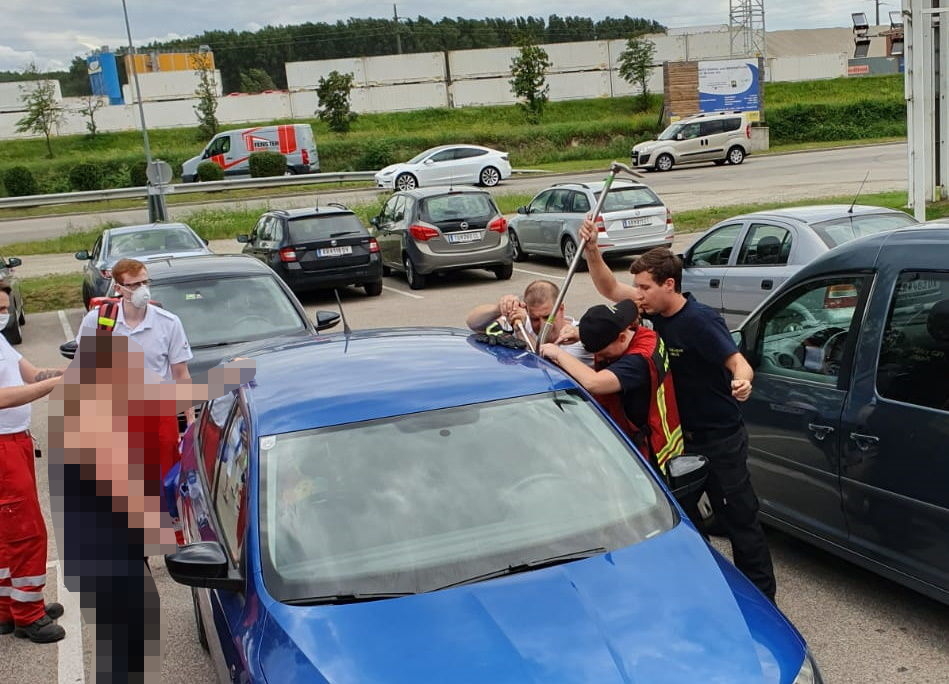 Die Feuerwehr im Einsatz.