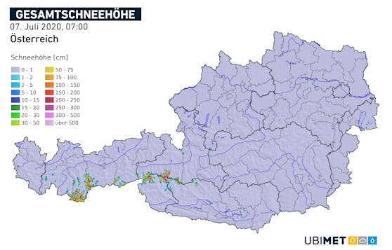 Schneelage in Österreich