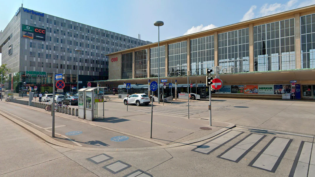 Blick auf den Europaplatz vor dem Wiener Westbahnhof. Symbolbild
