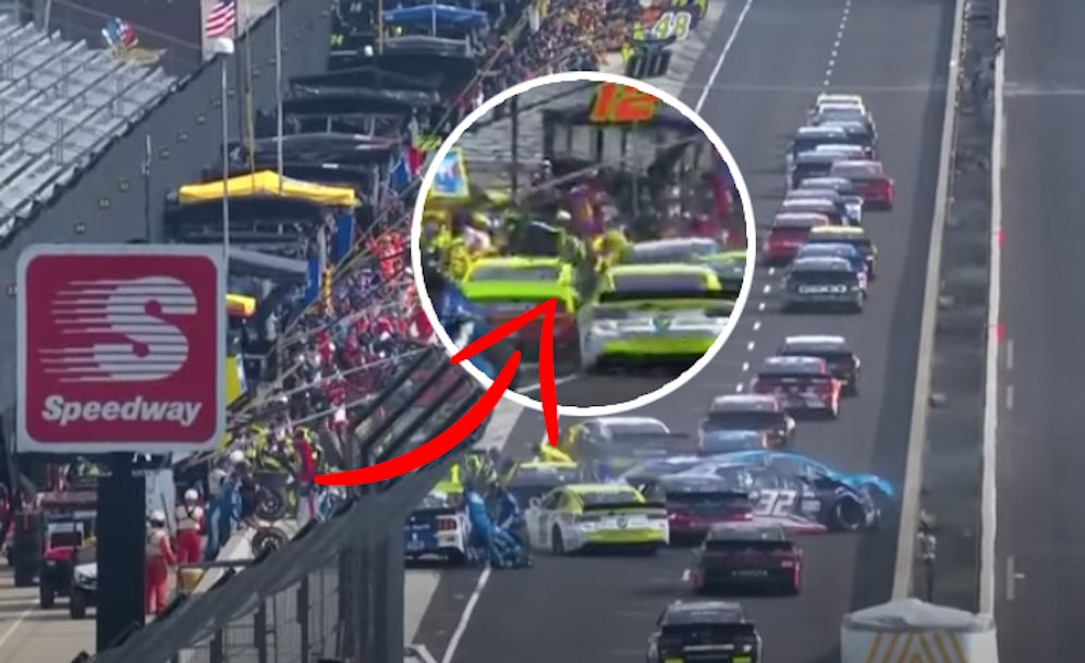 Der Nascar-Mechaniker war zur falschen Zeit am falschen Ort.