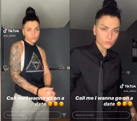 Die dunkelhaarige Tiktok-Influencerin <strong>Ria Demiri</strong> dürfte es Lilly Becker angetan haben. "Ruf mich an, ich will ein Date mit dir", schreibt sie unter einen Clip.