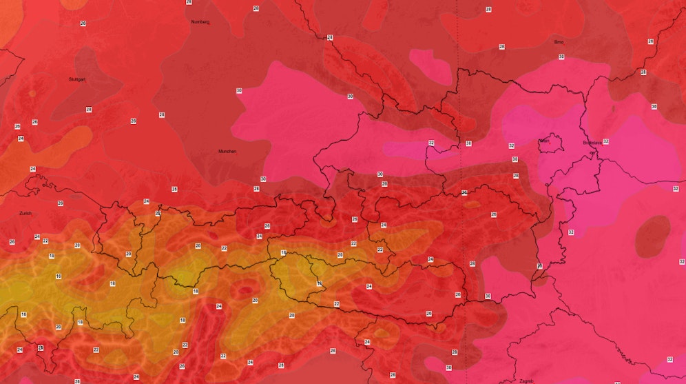 Eine Hitze-Welle rollt über Österreich