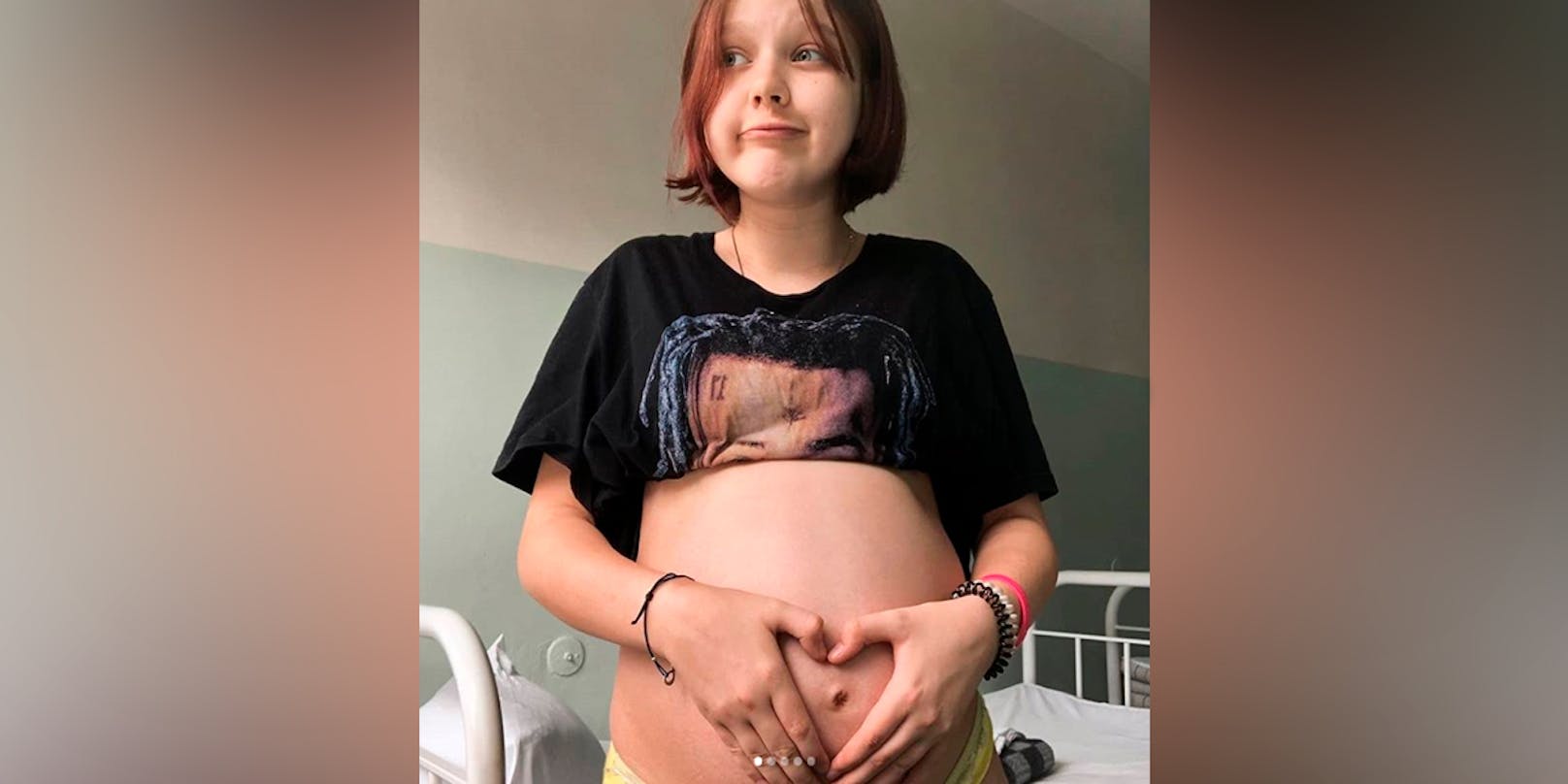 Darya Sudnishnikova (14) erwartet bald ihr erstes Kind.