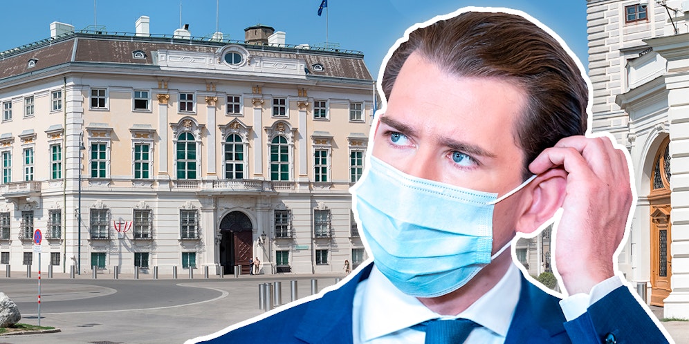 Erster Coronafall im Bundeskanzleramt: ein Kabinettsmitarbeiter von Sebastian Kurz wurde positiv getestet (1. August 2020)
