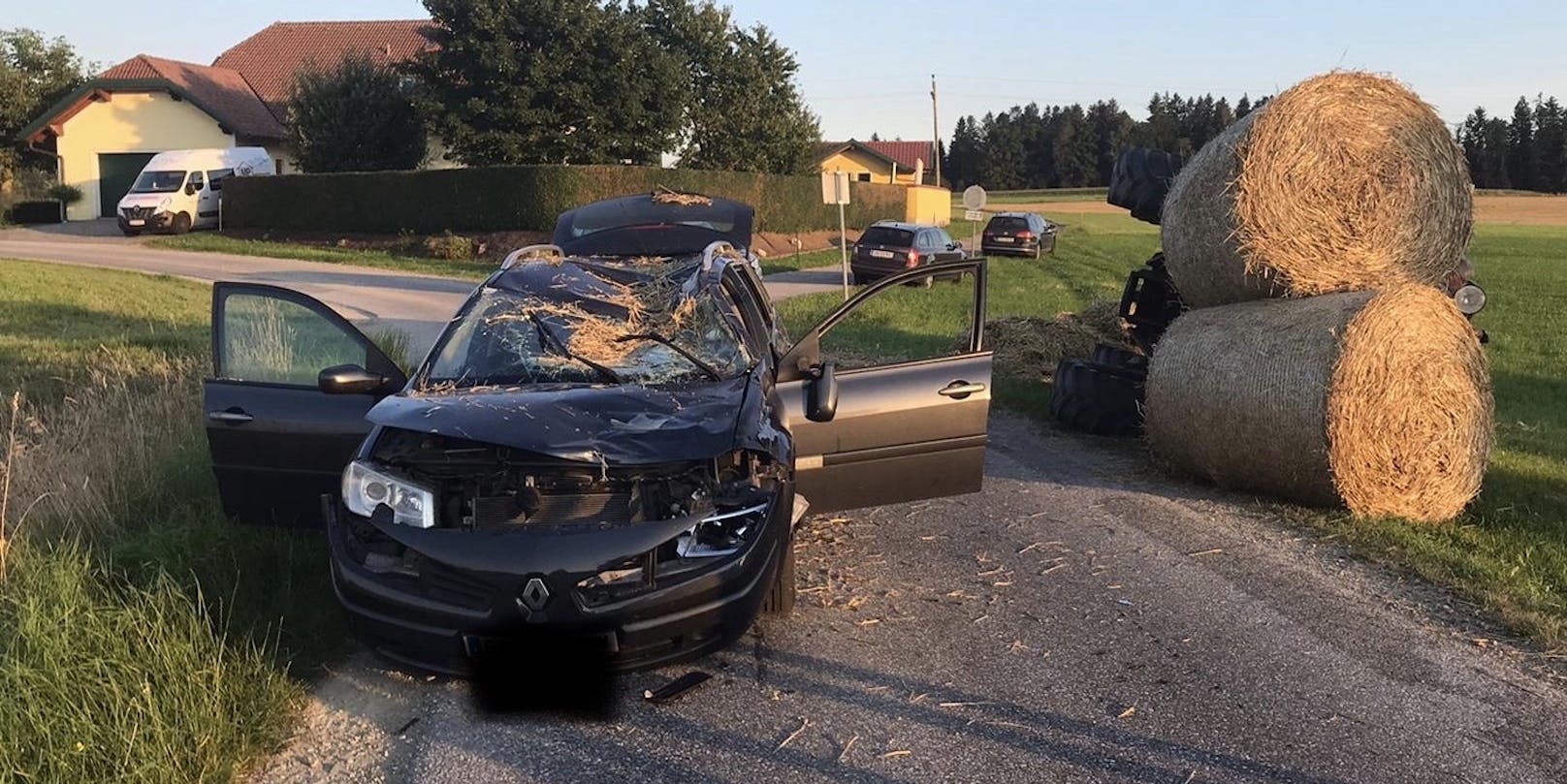 Das Auto von Rainer Rathmaier wurde von einem Auto überrollt.