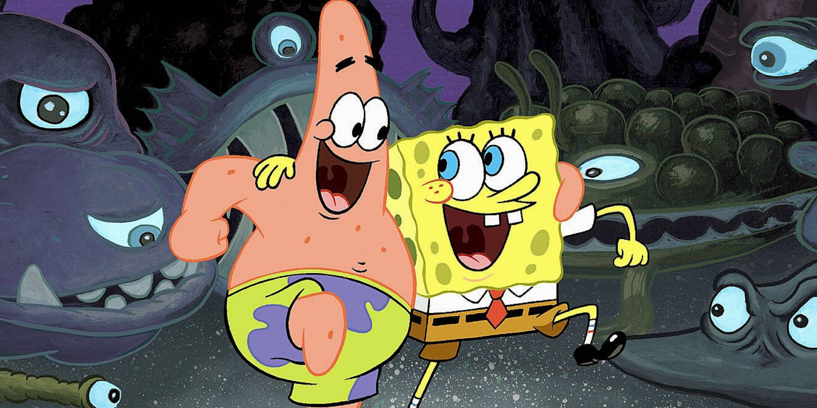 SpongeBob mit seinem Hawara Patrick (l.)