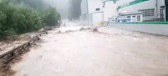 In St. Kathrein kam es zu heftigen Überschwemmungen.
