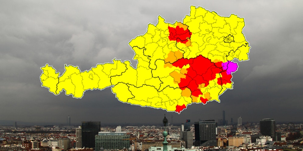 Unwetter-Alarm in Österreich