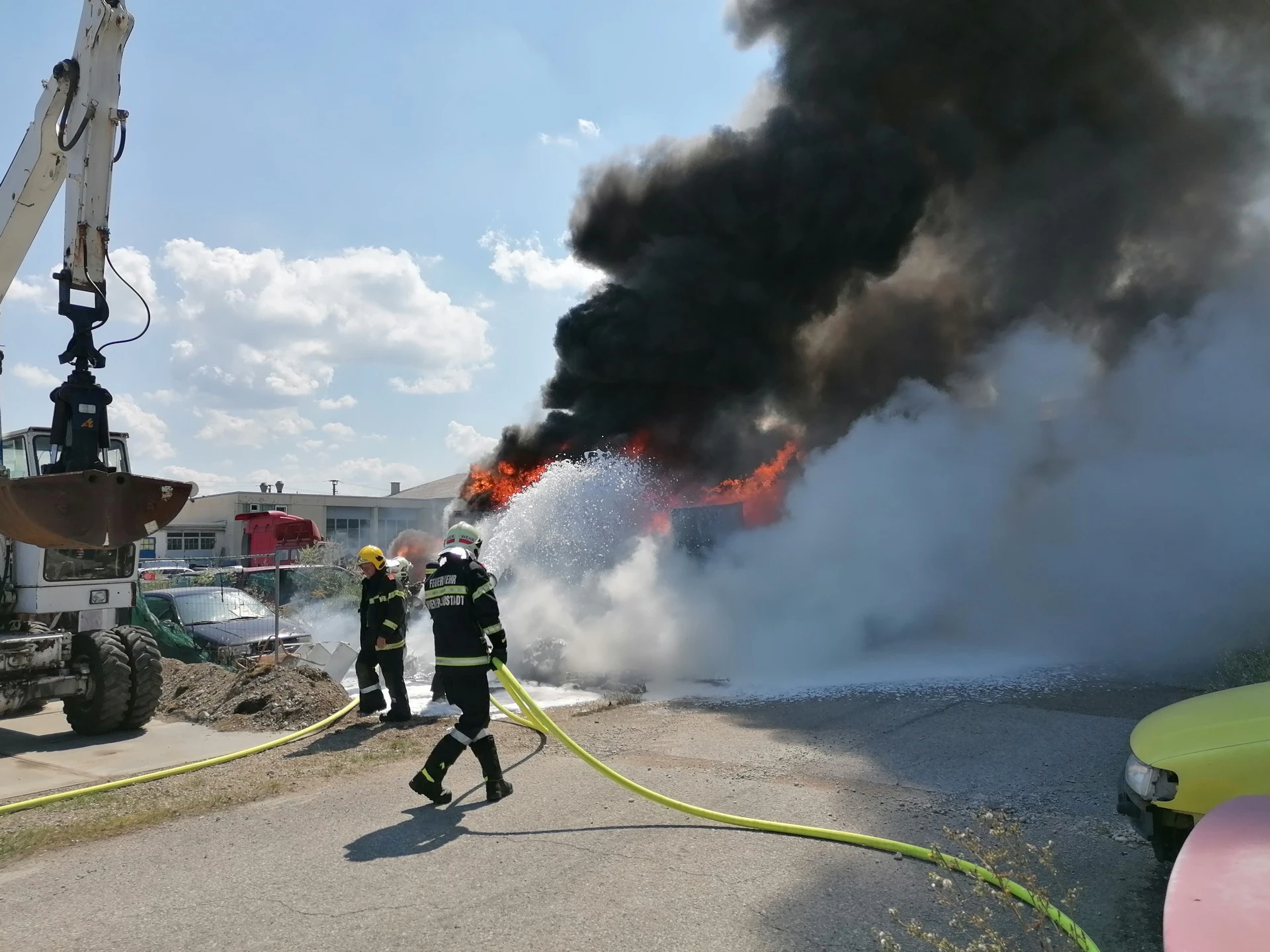 Mächtige Feuersbrunst in Wr. Neustadt