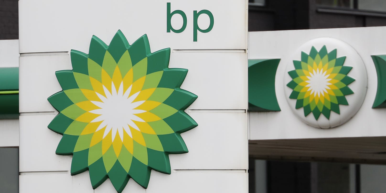 Das Logo des Unternehmens British Petroleum (BP)
