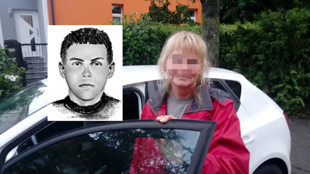 Phantombild von einem der Täter; Opfer