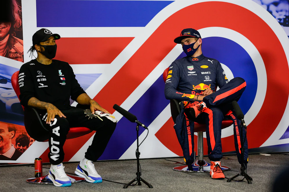 Lewis Hamilton und Max Verstappen