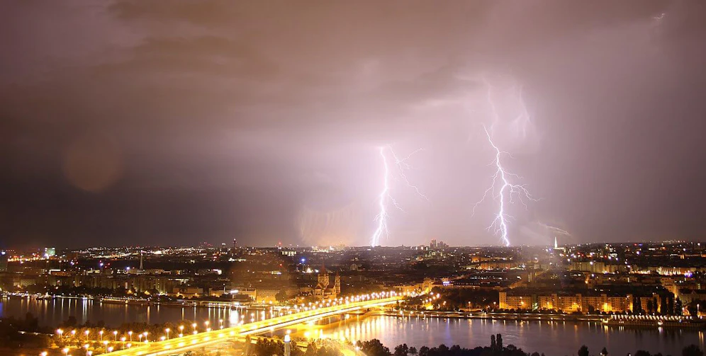 Gewitter in der Donaustadt