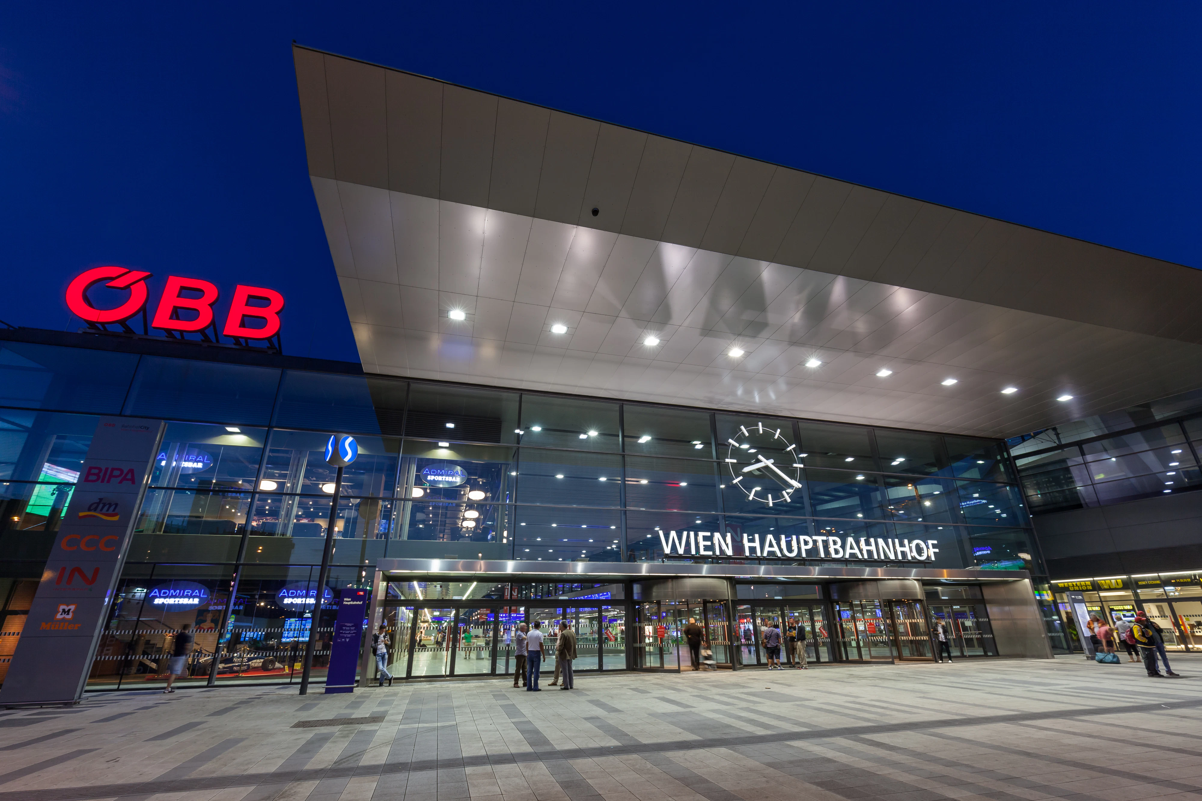 Blick auf den Wiener Hauptbahnhof
