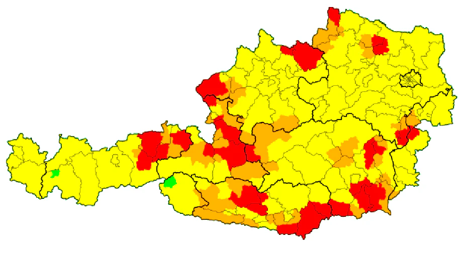 Die aktuelle Unwetterkarte am 14. August 2020, 17.30 Uhr