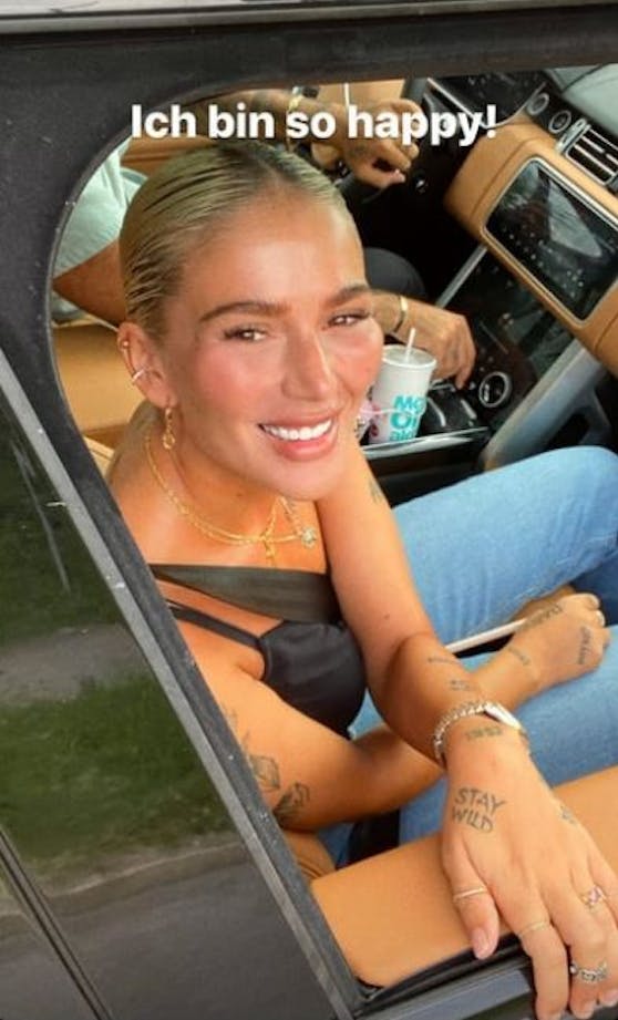 So präsentiert sich Loredana in ihrer Insta-Story.