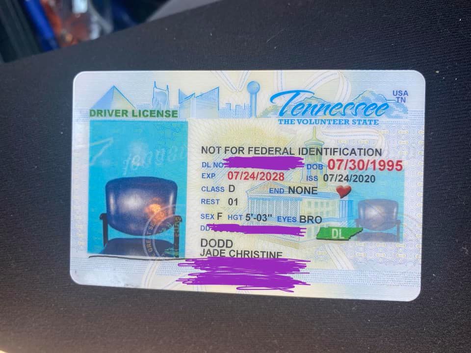 Dieses Foto erschien auf Jade Dodds Führerschein.