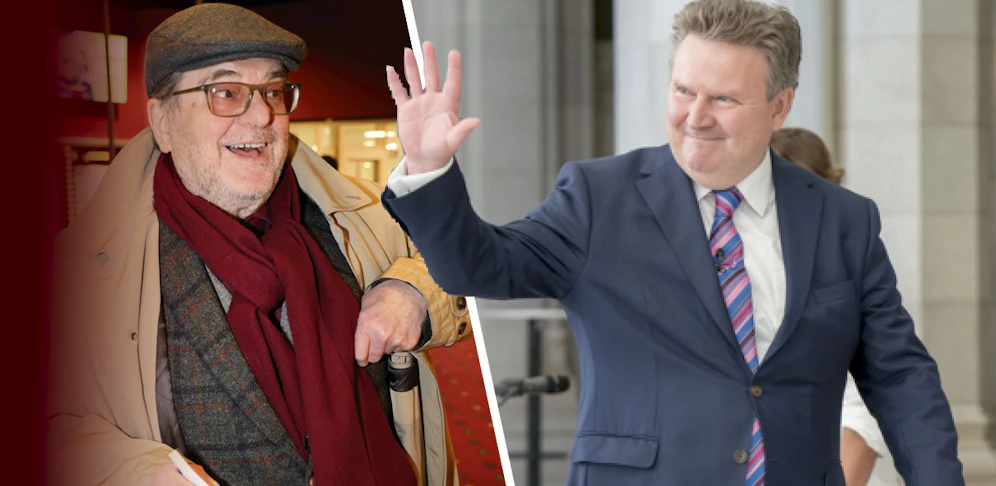 Erwin Steinhauer (li.) wirbt für Michael Ludwig (SPÖ, re.) als Wiener Bürgermeister
