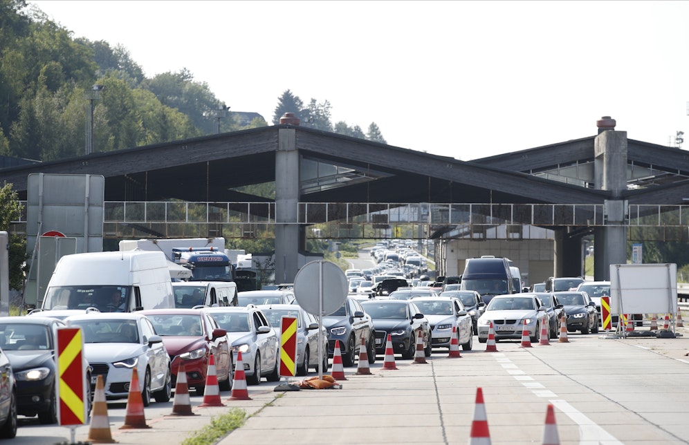 Der Grenzübergang Spielfeld war am Sonntag gut besucht.