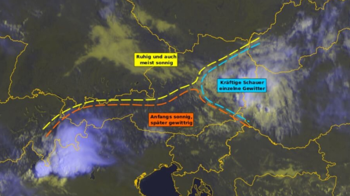 So sieht die Wetter-Lage in Österreich aus.