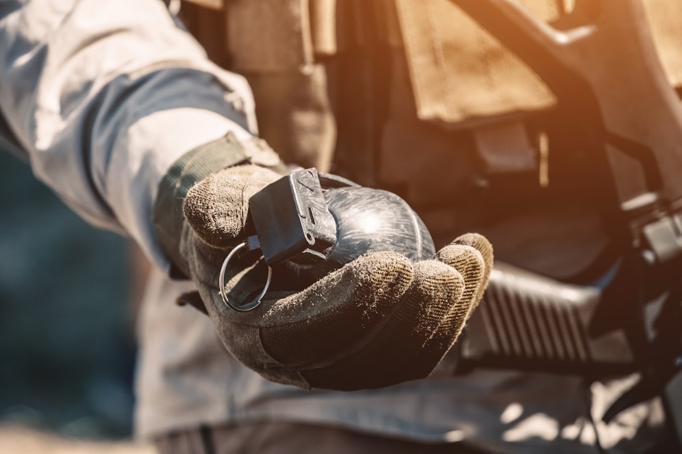 Scharfe Granate wurde fachgerecht gesprengt.