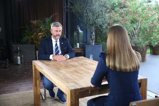 Norbert Hofer beim ORF Sommergespräch.
