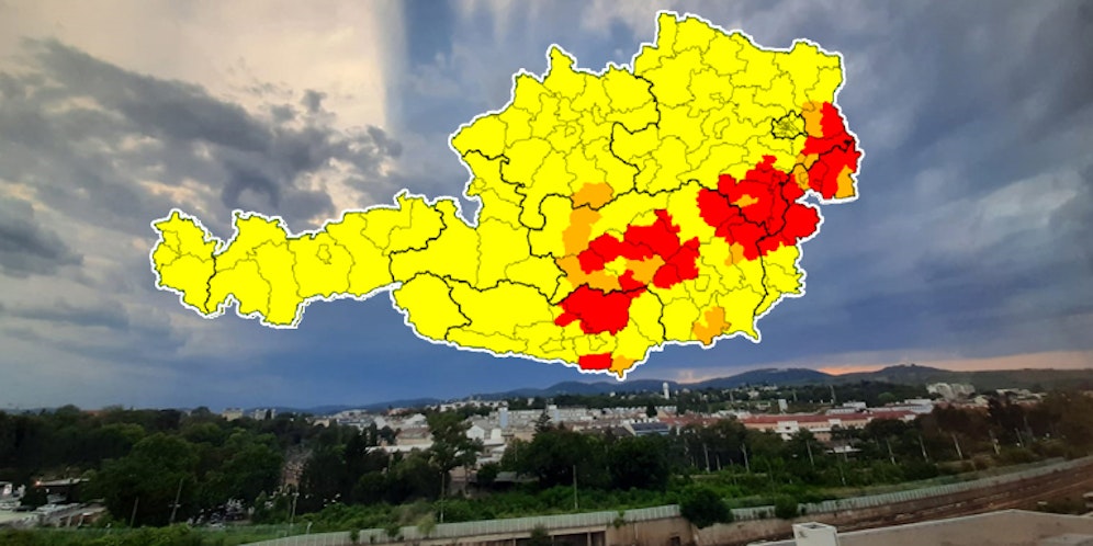 Gewitter über Österreich.