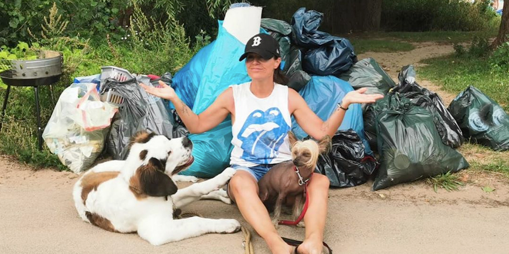 Dieses Foto hat die Schlagersängerin von der Aktion gepostet