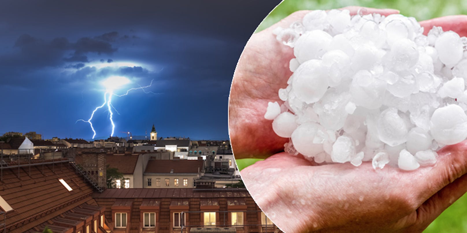 Hagel-Vorwarnung für Österreich.