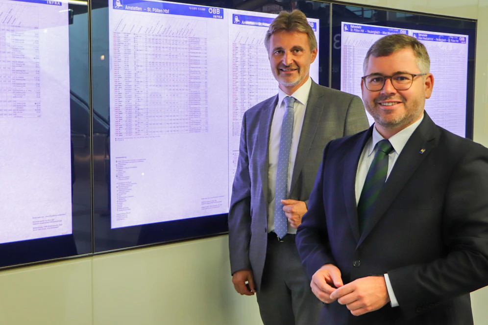 Schleritzko und Schroll (l.) sind mit neuem Fahrplan zufrieden.