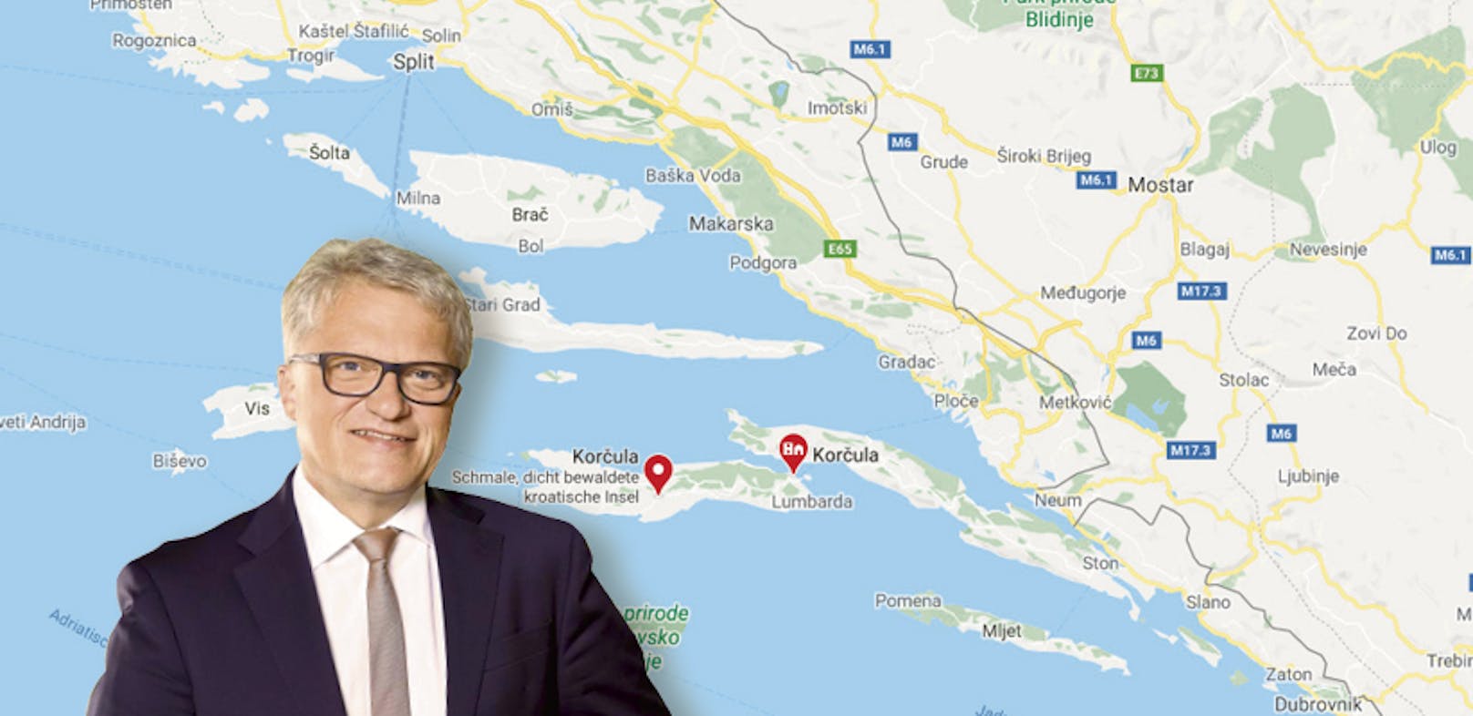 Der Linzer Bürgermeister Klaus Luger war auf Korcula, kritisiert nun die Kroatien-Reisewarnung.