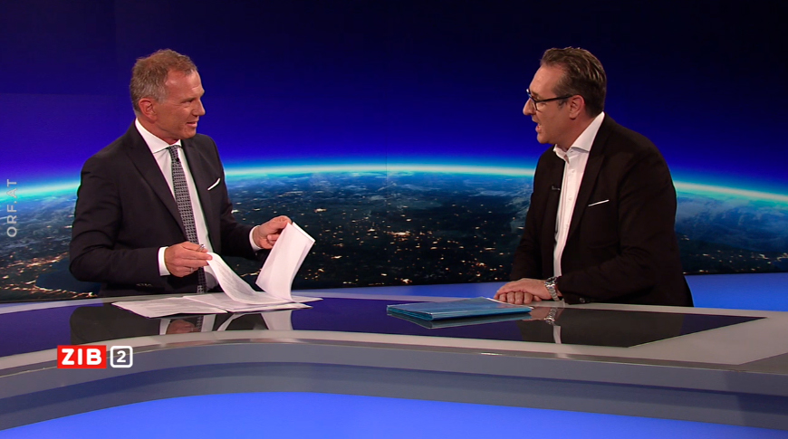 Strache im ZiB2-Studio (18. August 2020)