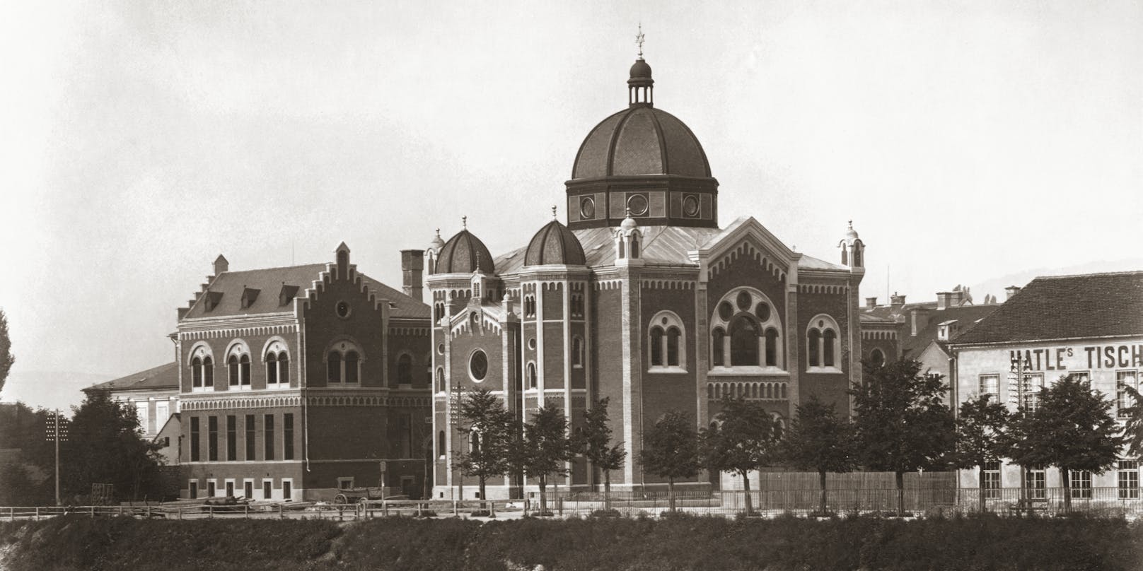 Die historische Synagoge, 1891 erbaut, 1938 zerstört.