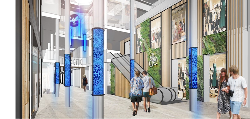 So wird die Arkade am Linzer Taubenmarkt ab März 2021 aussehen.