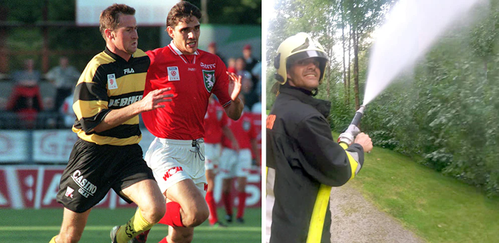 Ex-Torjäger Markus Hubich ist jetzt Feuerwehrmann in Kitzbühel.