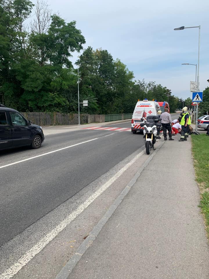 Unfall in Purgstall: Einsatzkräfte vor Ort.