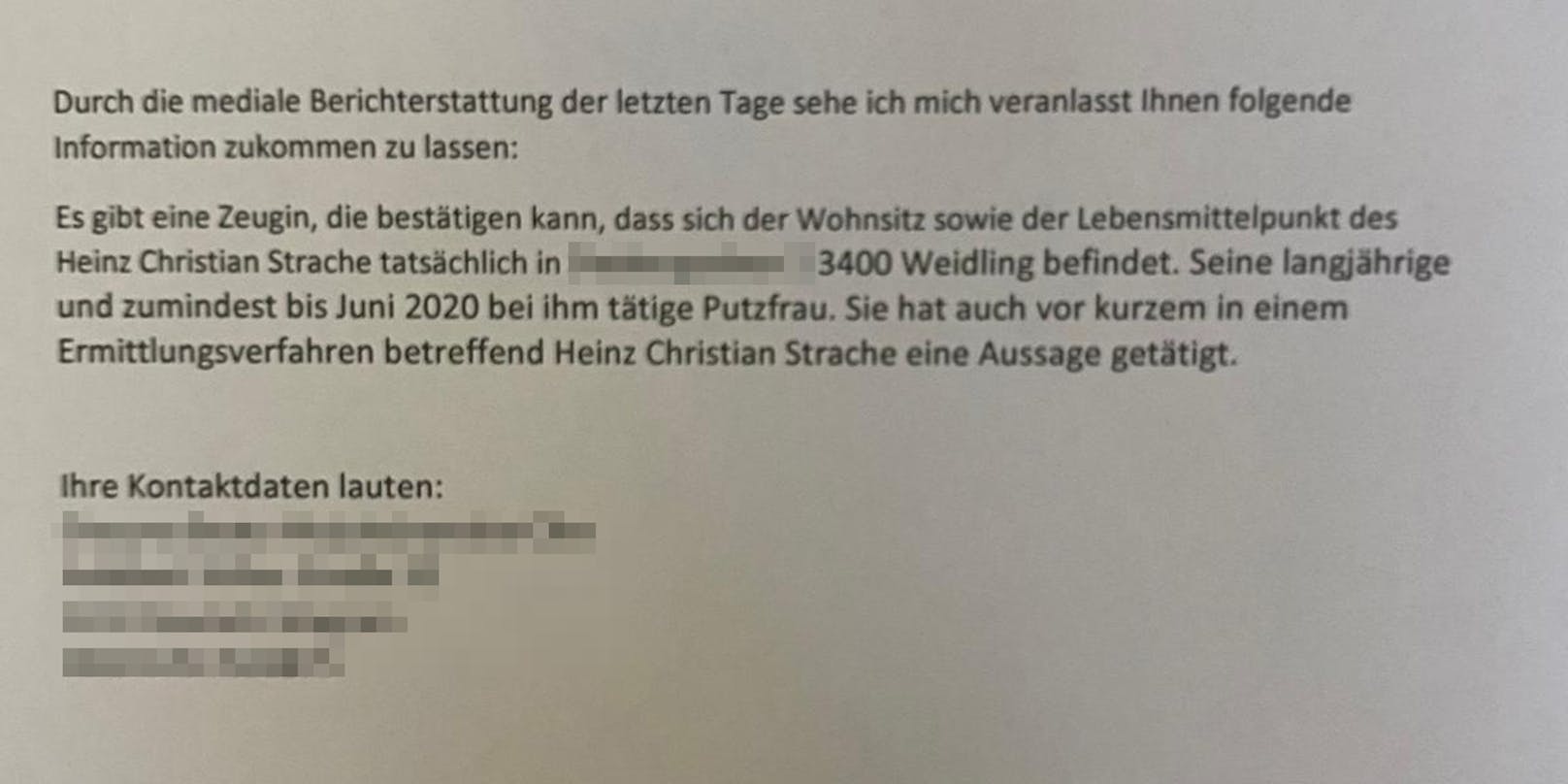 Hinweis bei MA62 eingelangt: Straches Putzfrau soll nun das Wohnrätsel klären.