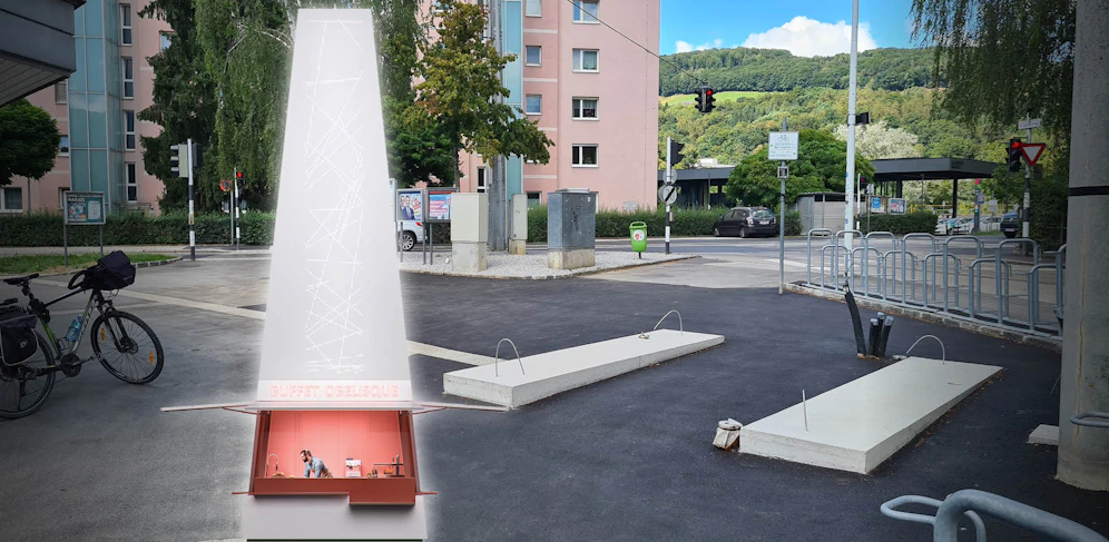 So sieht er aus, der Würstelstand der Linze Uni.