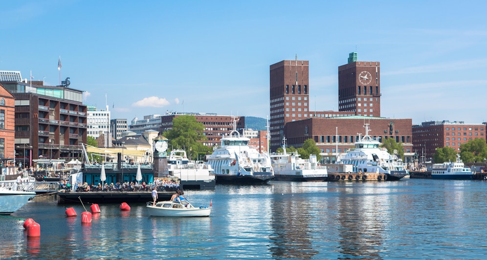 Der Hafen von Oslo, Norwegen. Archivbild